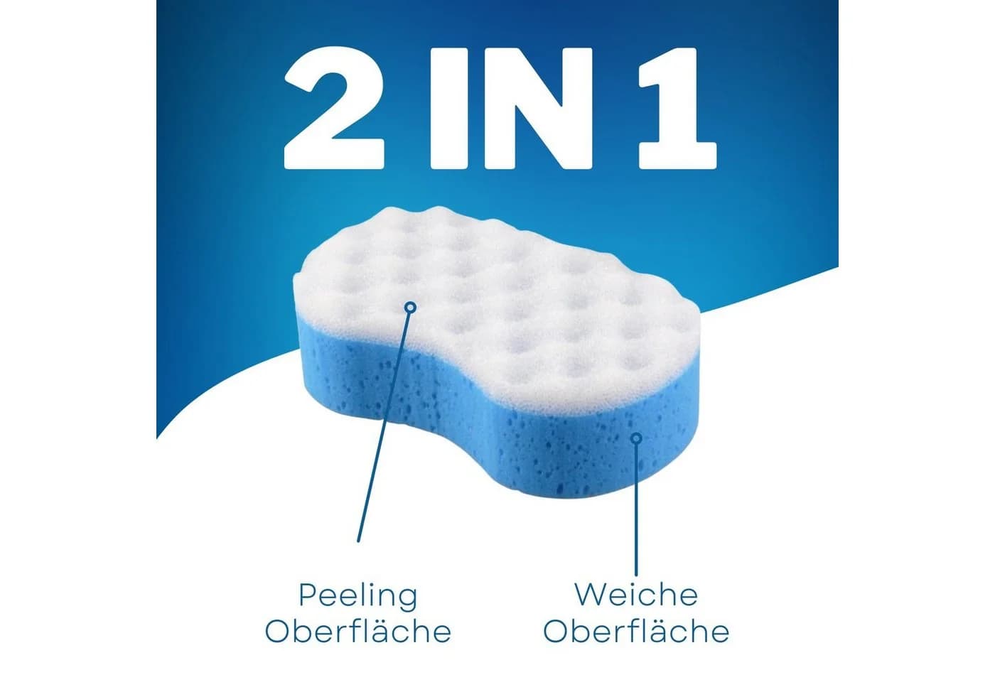 Radami 6er Set Massageschwamm Badeschwamm mit Peeling & Duschseite - Bild 3