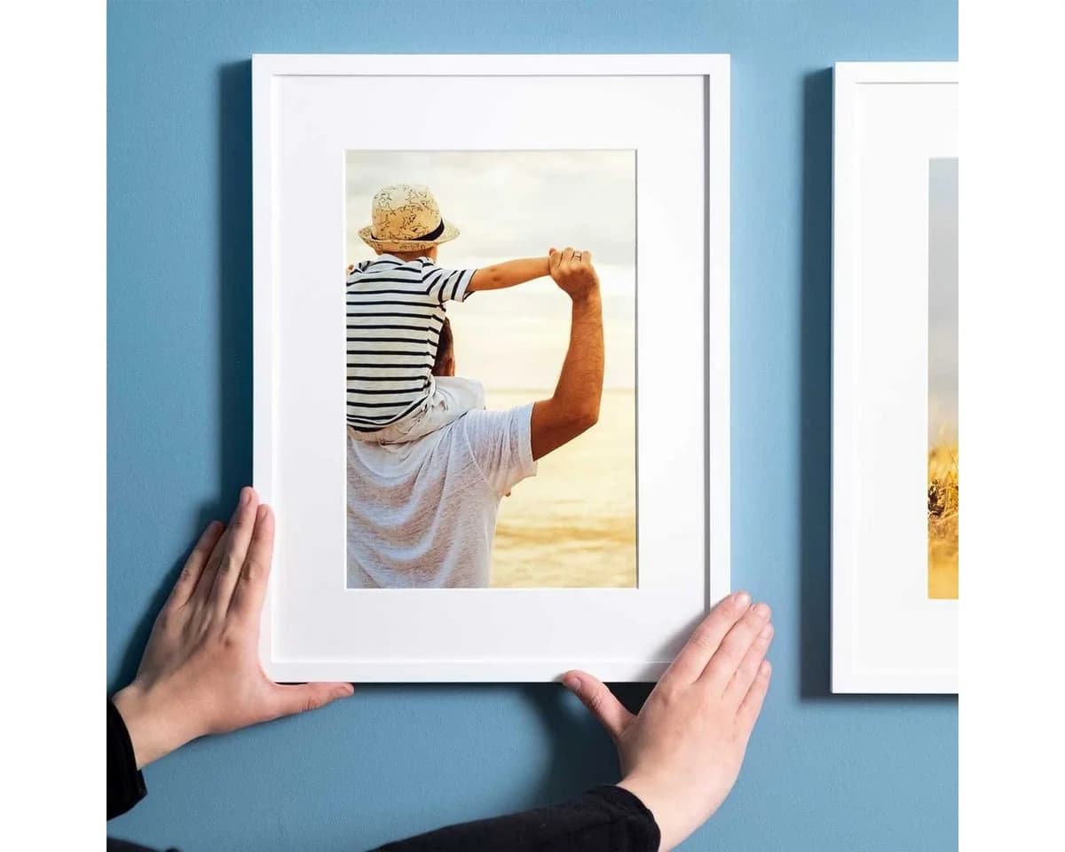 PHOTOLINI Passepartout mit Schrägschnitt Weiß - Bild 3