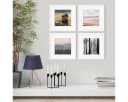 PHOTOLINI Bilderrahmen Set 4er Weiß Quadratisch MDF Bild 1