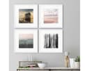 PHOTOLINI Bilderrahmen Set 4er Weiß Quadratisch MDF Bild 4