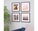 PHOTOLINI Bilderrahmen Set 4er Schwarz Quadratisch MDF Bild 1