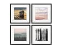 PHOTOLINI Bilderrahmen Set 4er Schwarz Quadratisch MDF Bild 2