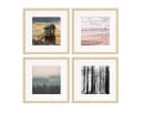 PHOTOLINI Bilderrahmen Set 4x 30x30 cm MDF Natur mit Passepartouts Bild 2