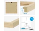PHOTOLINI Bilderrahmen Set 4x 30x30 cm MDF Natur mit Passepartouts Bild 3