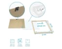 PHOTOLINI Bilderrahmen Set 4x 30x30 cm MDF Natur mit Passepartouts Bild 5