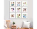 PHOTOLINI 9er Set Bilderrahmen Weiß MDF 30x30 cm mit Passepartout Bild 4