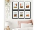 PHOTOLINI Bilderrahmen 6er Set 21x30 cm / A4 Modern Schmal mit Passepartout Bild 1