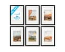 PHOTOLINI Bilderrahmen 6er Set 21x30 cm / A4 Modern Schmal mit Passepartout Bild 2