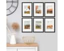 PHOTOLINI Bilderrahmen 6er Set 21x30 cm / A4 Modern Schmal mit Passepartout Bild 4