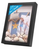 PHOTOLINI Objektrahmen A4 Schwarz Weiß mit Glasscheibe Bild 2