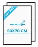PHOTOLINI Bilderrahmen 2er Set Schwarz MDF Modern Bild 2