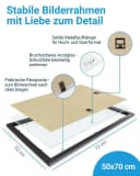 PHOTOLINI Bilderrahmen 2er Set Schwarz MDF Modern Bild 3