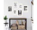PHOTOLINI Bilderrahmen 6er Set Weiß MDF Acrylglas mit Passepartout Bild 1