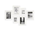 PHOTOLINI Bilderrahmen 6er Set Weiß MDF Acrylglas mit Passepartout Bild 2