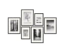 PHOTOLINI Bilderrahmen 6er Set Schwarz MDF mit Passepartout Bild 2