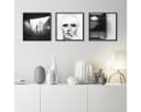 PHOTOLINI Bilderrahmen 3er Set Schwarz 40x40 cm MDF Modern Bild 1