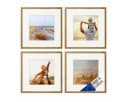 PHOTOLINI Bilderrahmen Echtholz 4er Set Beige Acrylglas Bild 1