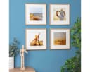 PHOTOLINI Bilderrahmen Echtholz 4er Set Beige Acrylglas Bild 2
