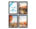 PHOTOLINI Bilderrahmen 4er Set Schwarz MDF Acryl Bild 2