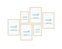 PHOTOLINI Bilderrahmen 6er Set No.8 Natur MDF Holz Acrylglas Bild 2