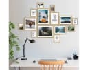 PHOTOLINI Bilderrahmen-Set 14-teilig Gold MDF Acryl Bild 1