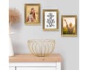 PHOTOLINI Bilderrahmen 3er Set Gold MDF mit Acrylglas Bild 1