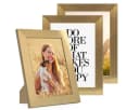 PHOTOLINI Bilderrahmen 3er Set Gold MDF mit Acrylglas Bild 2