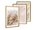PHOTOLINI Bilderrahmen 3er Set Gold Acrylglas DIN A2 Bild 2