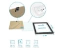 PHOTOLINI Bilderrahmen 3er Set Schwarz MDF Acrylglas 10x10 cm Bild 5