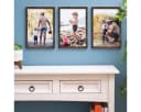 PHOTOLINI Bilderrahmen 3er Set Eiche Dunkel MDF Acrylglas Bild 1