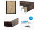 PHOTOLINI Bilderrahmen 3er Set Eiche Dunkel MDF Acrylglas Bild 3