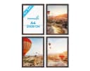 PHOTOLINI Bilderrahmen 4er Set Eiche Dunkel MDF Bild 2