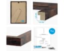 PHOTOLINI Bilderrahmen 4er Set Eiche Dunkel MDF Bild 3