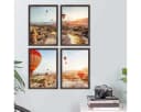 PHOTOLINI Bilderrahmen 4er Set Eiche Dunkel MDF Bild 4