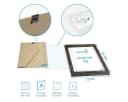 PHOTOLINI Bilderrahmen 4er Set Eiche Dunkel MDF Bild 5