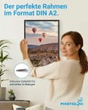PHOTOLINI Bilderrahmen A2 Eiche Dunkel mit Acrylglas Bild 1