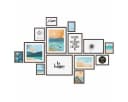 PHOTOLINI Bilderrahmen Set 14er MDF Eiche Dunkel Bild 1