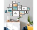 PHOTOLINI Bilderrahmen Set 14er MDF Eiche Dunkel Bild 2