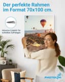 PHOTOLINI Bilderrahmen Modern Weiß XL 70x100 cm mit Acrylglas Bild 1