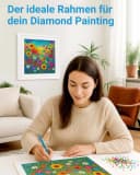 PHOTOLINI Bilderrahmen Weiß mit Passepartout für Diamond Painting Bild 1