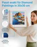 PHOTOLINI Bilderrahmen Weiß mit Passepartout für Diamond Painting Bild 3