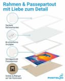 PHOTOLINI Bilderrahmen Weiß mit Passepartout für Diamond Painting Bild 4