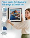 PHOTOLINI Bilderrahmen Schwarz für Diamond Painting mit Passepartout Bild 3