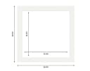 PHOTOLINI Passepartout 25x25 cm Weiß Schrägschnitt Bild 1