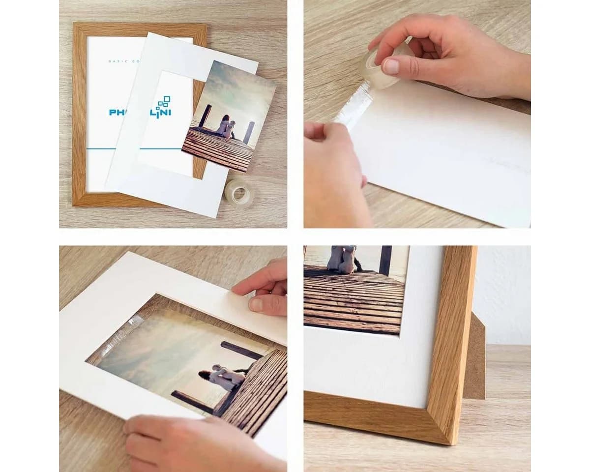 PHOTOLINI Passepartout 25x25 cm Weiß Schrägschnitt - Bild 5