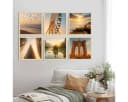 PHOTOLINI Bilderrahmen Set 6er quadratisch MDF Natur Bild 1
