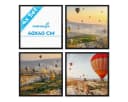PHOTOLINI 4er Set Bilderrahmen 40x40 cm Schwarz MDF Bild 2