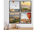 PHOTOLINI 4er Set Bilderrahmen 40x40 cm Schwarz MDF Bild 4