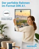 PHOTOLINI Bilderrahmen A1 Schwarz MDF mit Acrylglas Bild 1