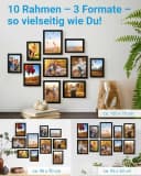 PHOTOLINI Bilderrahmen Set 10er Set No.3 MDF Holz Acrylglas Bild 1